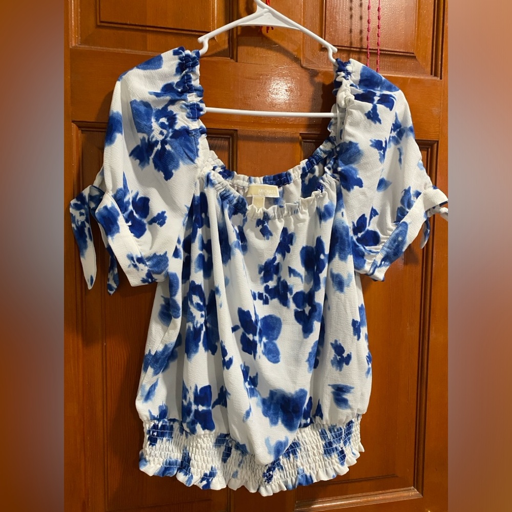 Blue Floral Women's Top